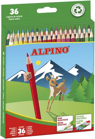 Estuche 36 lápices de colores Alpino