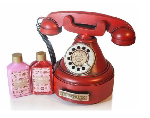 teléfono vintage rojo