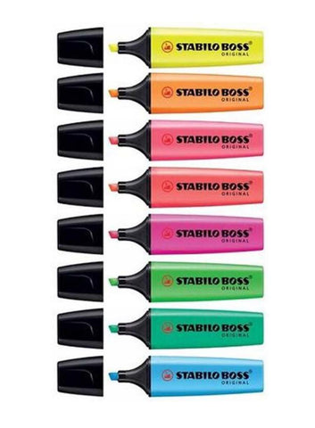 Estuche de 8 resaltadores Stabilo Boss Original-Resaltadores para estudiantes, oficina ,journaling y bullet journal