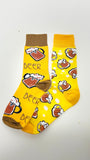 Calcetines para los amantes de la cerveza amarillos con diseño de vasos de cerveza regalo original y divertido para hombres y mujeres