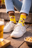 Calcetines para los amantes de la cerveza amarillos con diseño de vasos de cerveza regalo original y divertido para hombres y mujeres