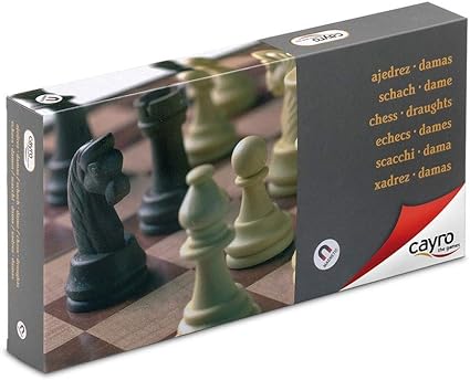 Cayro-juego de ajedrez y damas de viaje magnético