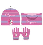 Set Gorro, guantes y braga Unicornio