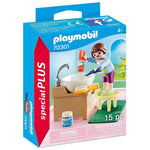 PLAYMOBIL NIÑA CON LAVABO