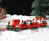 Tren de madera navideño